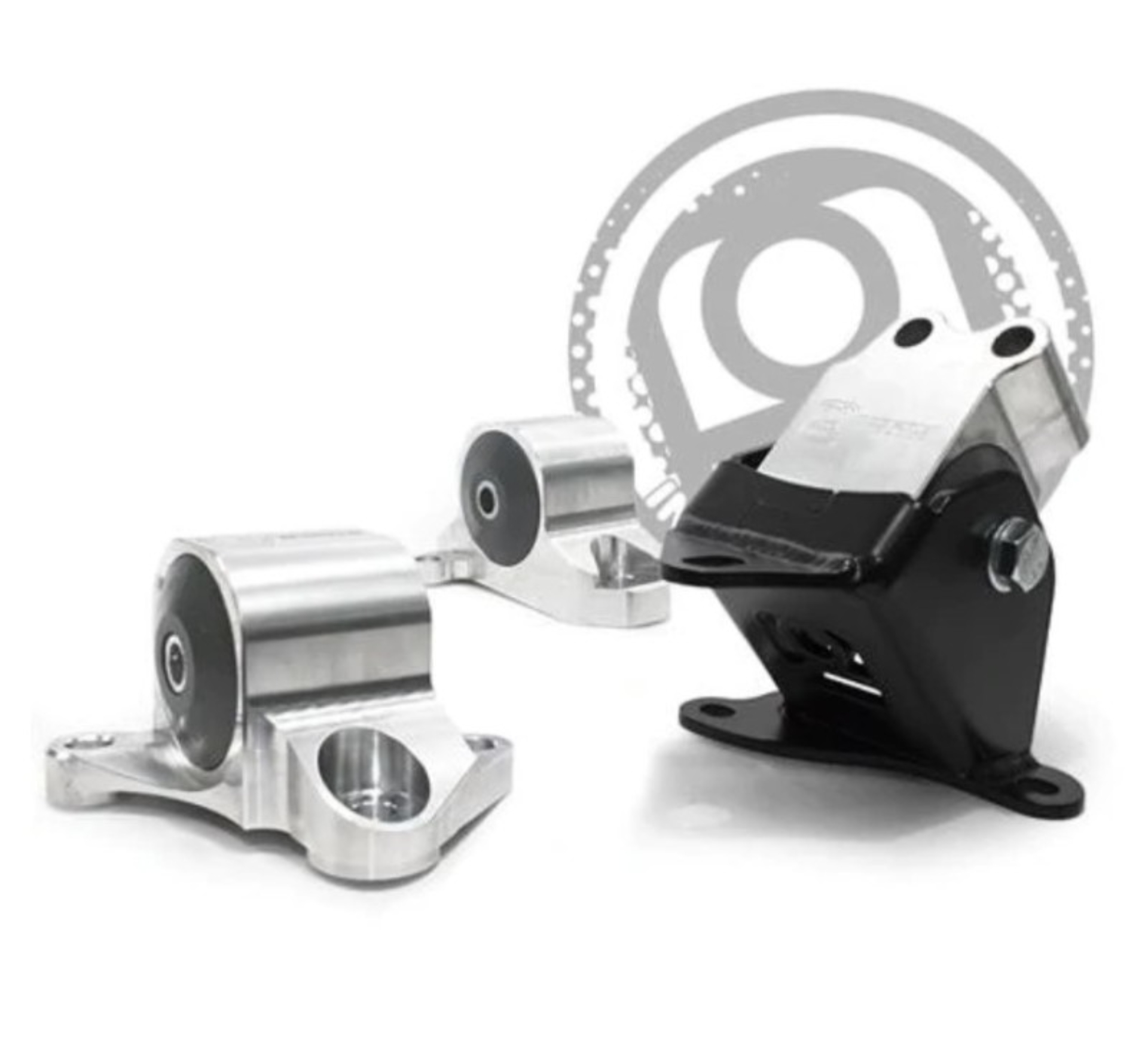 Picture of Innovative 96-00 Civic B/D Series Black Aluminum Mounts Solid Bushings (3 Bolt)