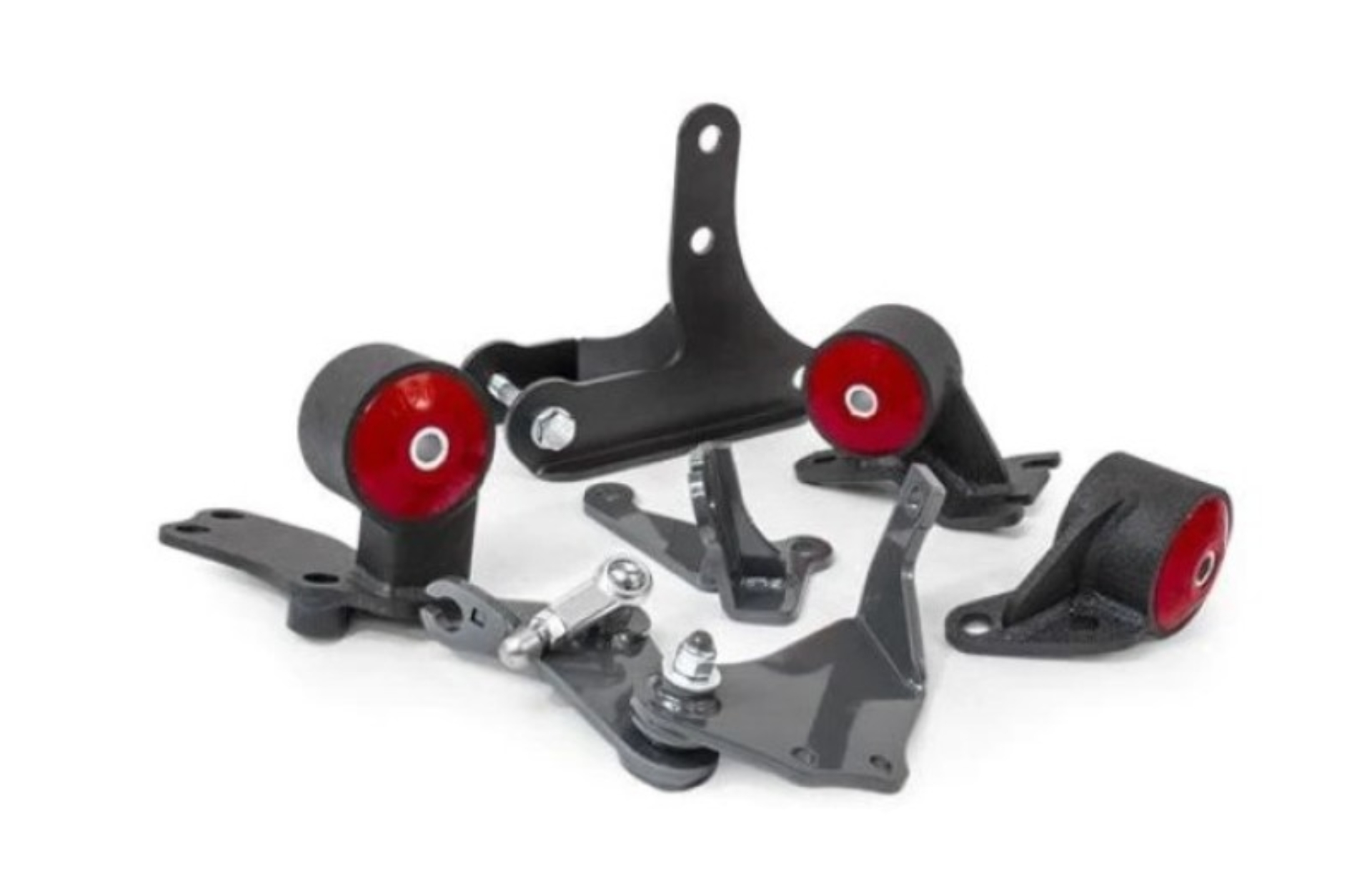 Picture of Innovative 88-91 Civic D-Series Black Steel Mounts 60A Bushings (92+ Engine Hydro Conversion)