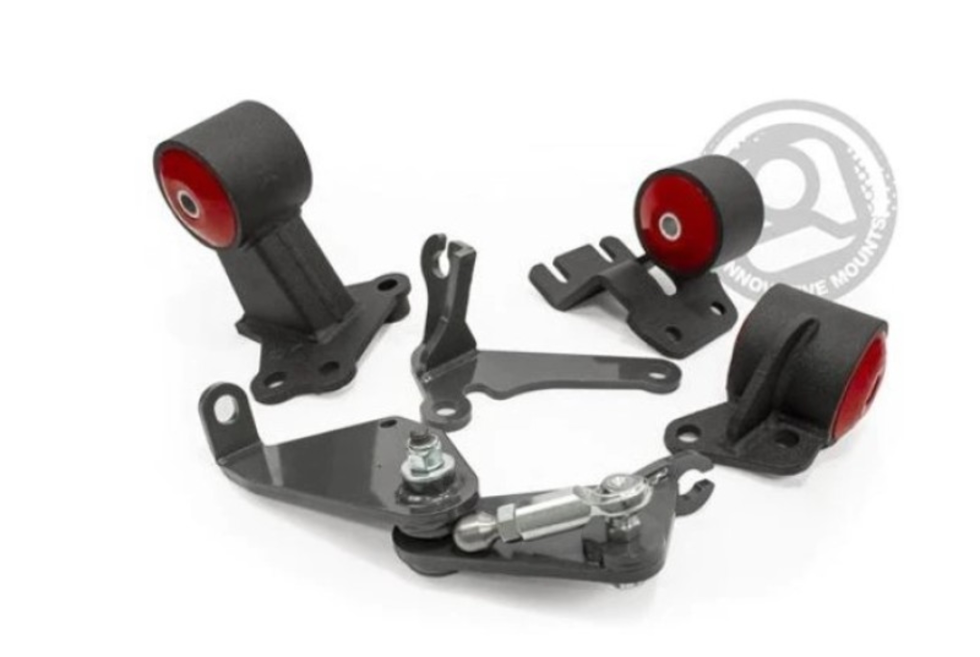 Picture of Innovative 90-93 Integra B-Series Black Steel Mounts 60A Bushings (Auto to Manual Hydro Actuator)