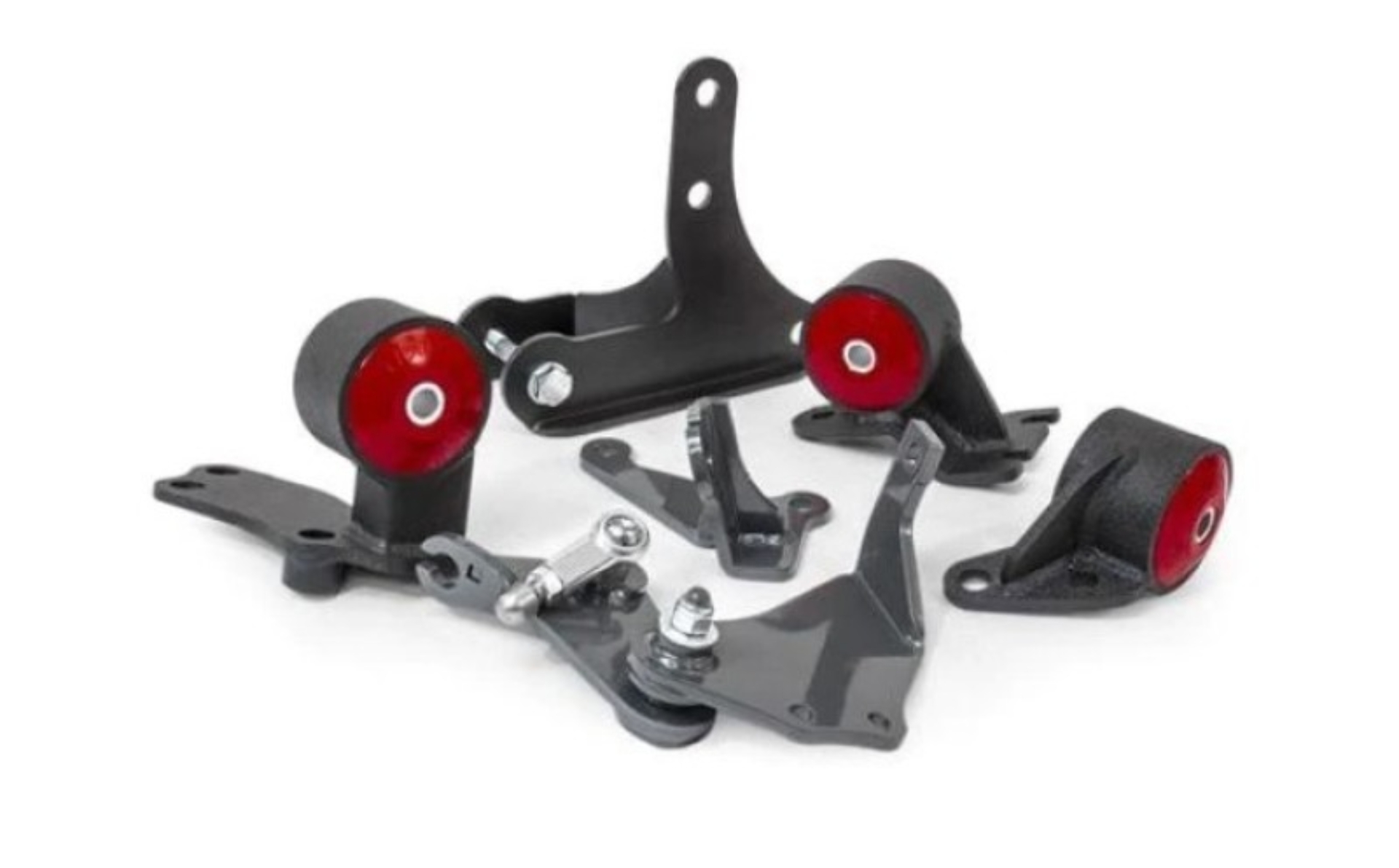 Picture of Innovative 88-91 Civic D-Series Black Steel Mounts 75A Bushings (92+ Engine Hydro Conversion)