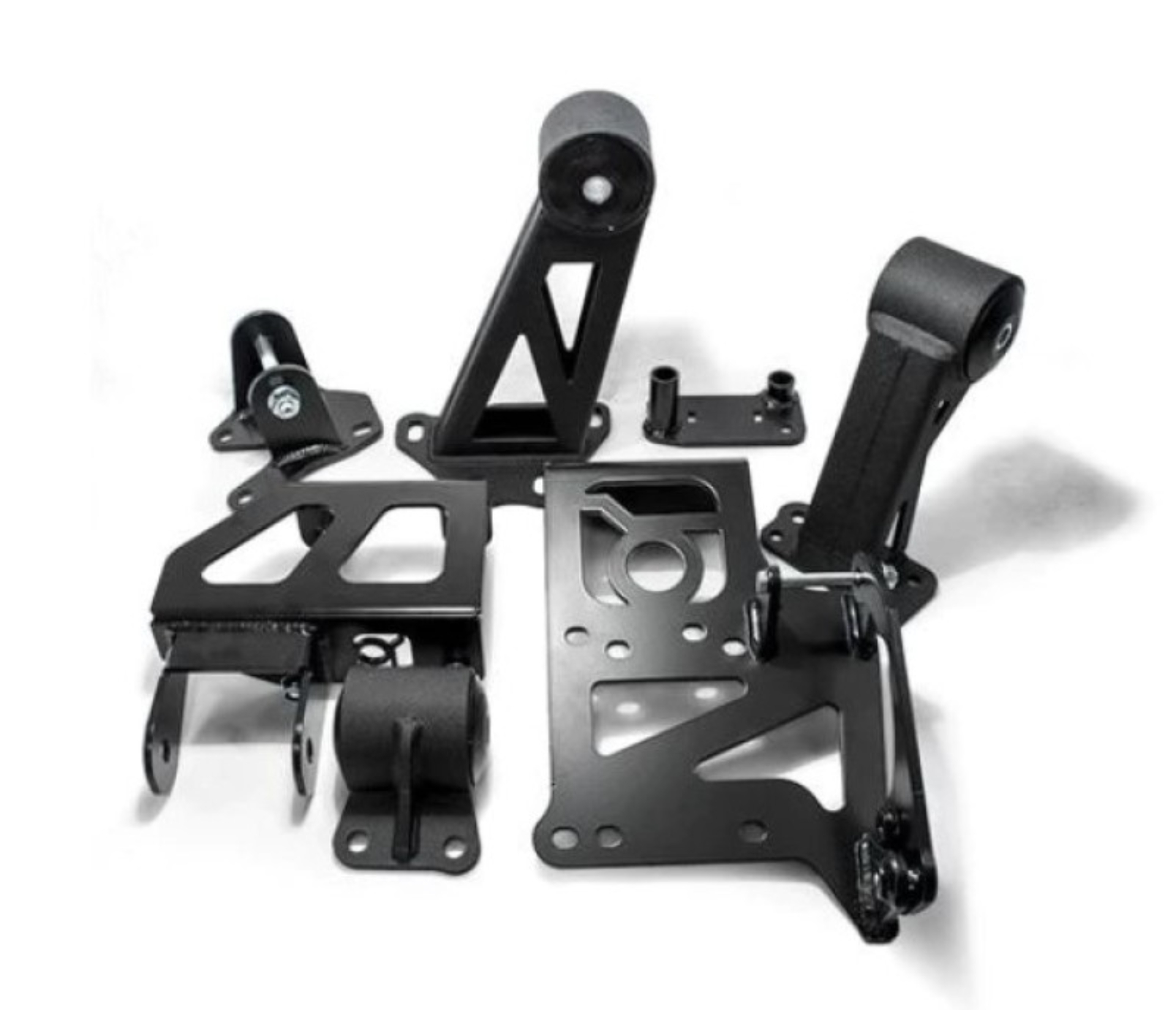Picture of Innovative 94-01 Integra J-Series Black Steel Mounts 75A Bushings (w/ Alt. Relocation Bracket)