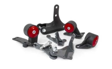 Picture of Innovative 88-91 Civic D-Series Black Steel Mounts 95A Bushings (92+ Engine Hydro Conversion)
