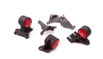 Picture of Innovative 90-93 Integra B-Series Black Steel Mounts 95A Bushings (Cable to Hydro Conversion)
