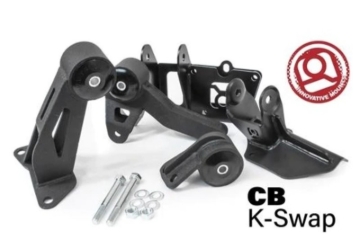 Picture of Innovative 90-93 Accord K-Series Black Steel Mounts 95A Bushings (Not K24 Trans)