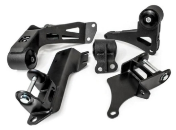 Picture of Innovative 90-93 Integra K-Series Black Steel Mounts 95A Bushings (Not K24 Trans)