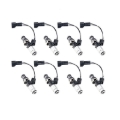 Picture of Injector Dynamics ID1050X Injectors 14mm (Grey) Adaptor Top Bottom (Silver) Adaptor (Set of 8)