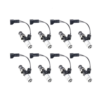 Picture of Injector Dynamics ID1050X Injectors 14mm (Grey) Adaptor Top Bottom (Silver) Adaptor (Set of 8)
