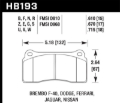 Picture of Hawk 09-11 Nissan GT-R Blue 9012 Race Rear Brake Pads