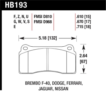 Picture of Hawk 09-11 Nissan GT-R HP+ Street Rear Brake Pads
