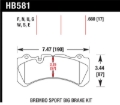 Picture of Hawk 09 Nissan GT-R R35 Brembo Blue 9012 Race Front Brake Pads