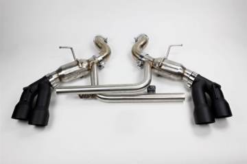 Picture of Mishimoto 2016+ Chevrolet Camaro SS Quad-Tip Pro Axle-Back Exhaust w/ Black Tips