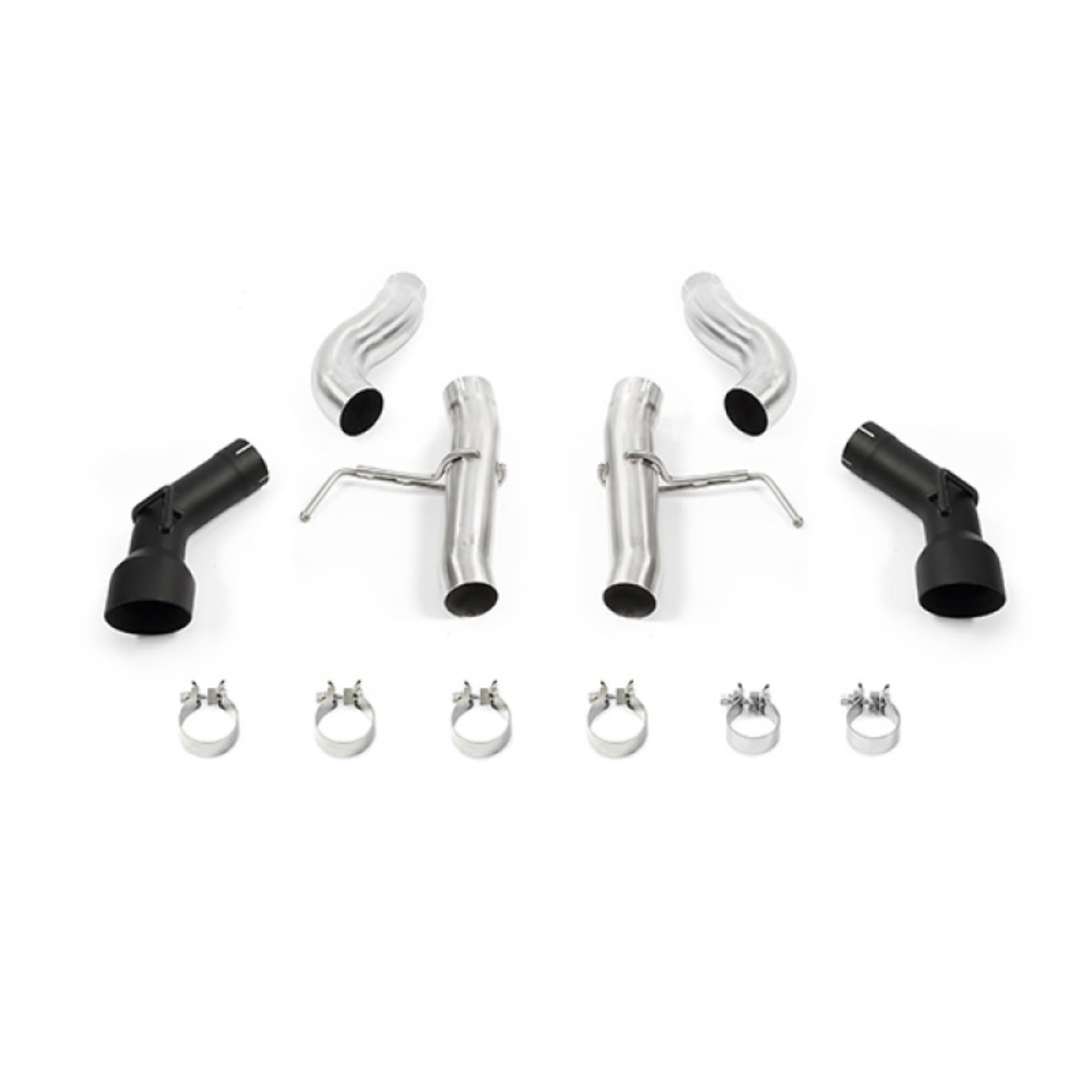 Picture of Mishimoto 2016+ Chevrolet Camaro 2.0T Dual-Tip Race Axle-Back Exhaust w/ Black Tips