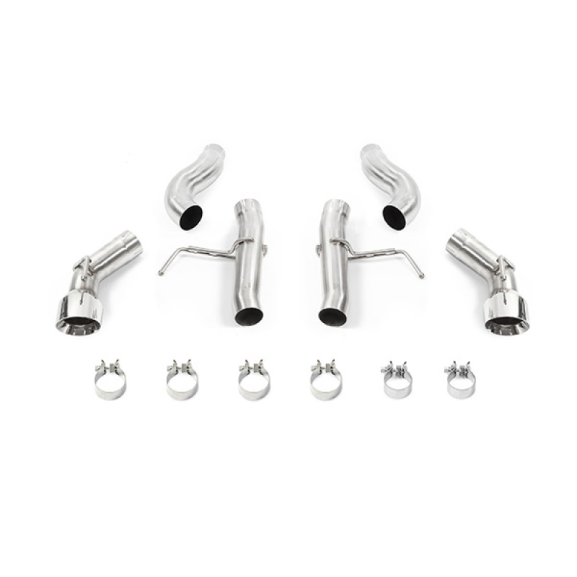 Picture of Mishimoto 2016+ Chevrolet Camaro 2.0T Dual-Tip Race Axle-Back Exhaust w/ Polished Tips