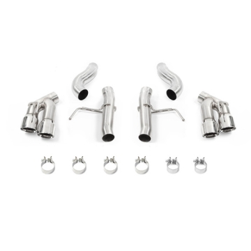 Picture of Mishimoto 2016+ Chevrolet Camaro 2.0T Quad-Tip Race Axle-Back Exhaust w/ Polished Tips