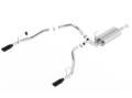 Picture of Borla 09-17 Ram 1500 5.7L V8 5in Single Tip Black Chrome Cat-Back Touring Exhaust Through Bumper