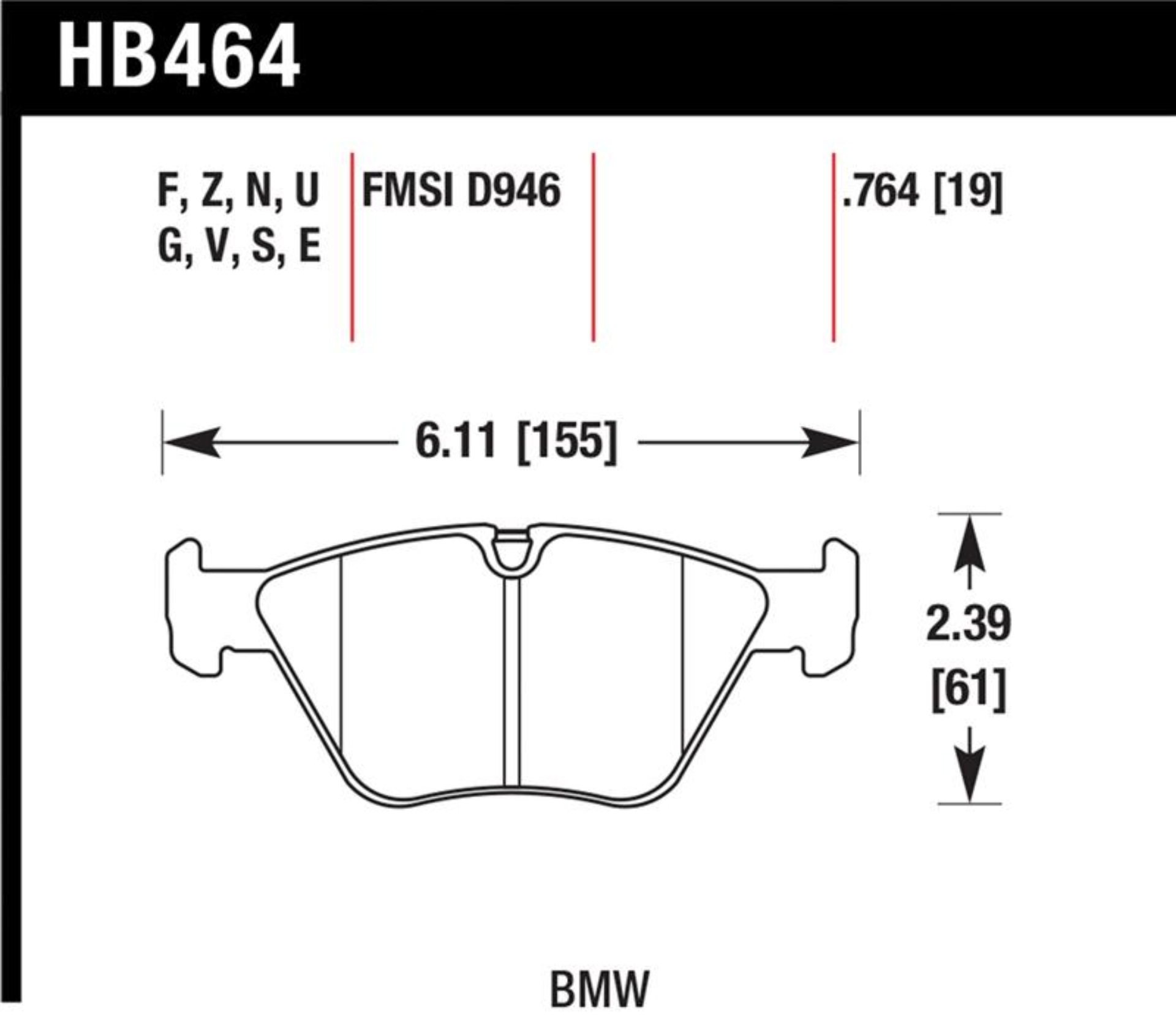 Picture of Hawk 01-06 BMW 330Ci / 01-05 330i/330Xi / 03-06 M3 HPS Street Front Brake Pads