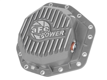 Picture of aFe Power Street Ser Rear Diff Cover Raw w/Mach Fin 2017 Ford Diesel Trucks V8-6.7L(td) Dana M275-14