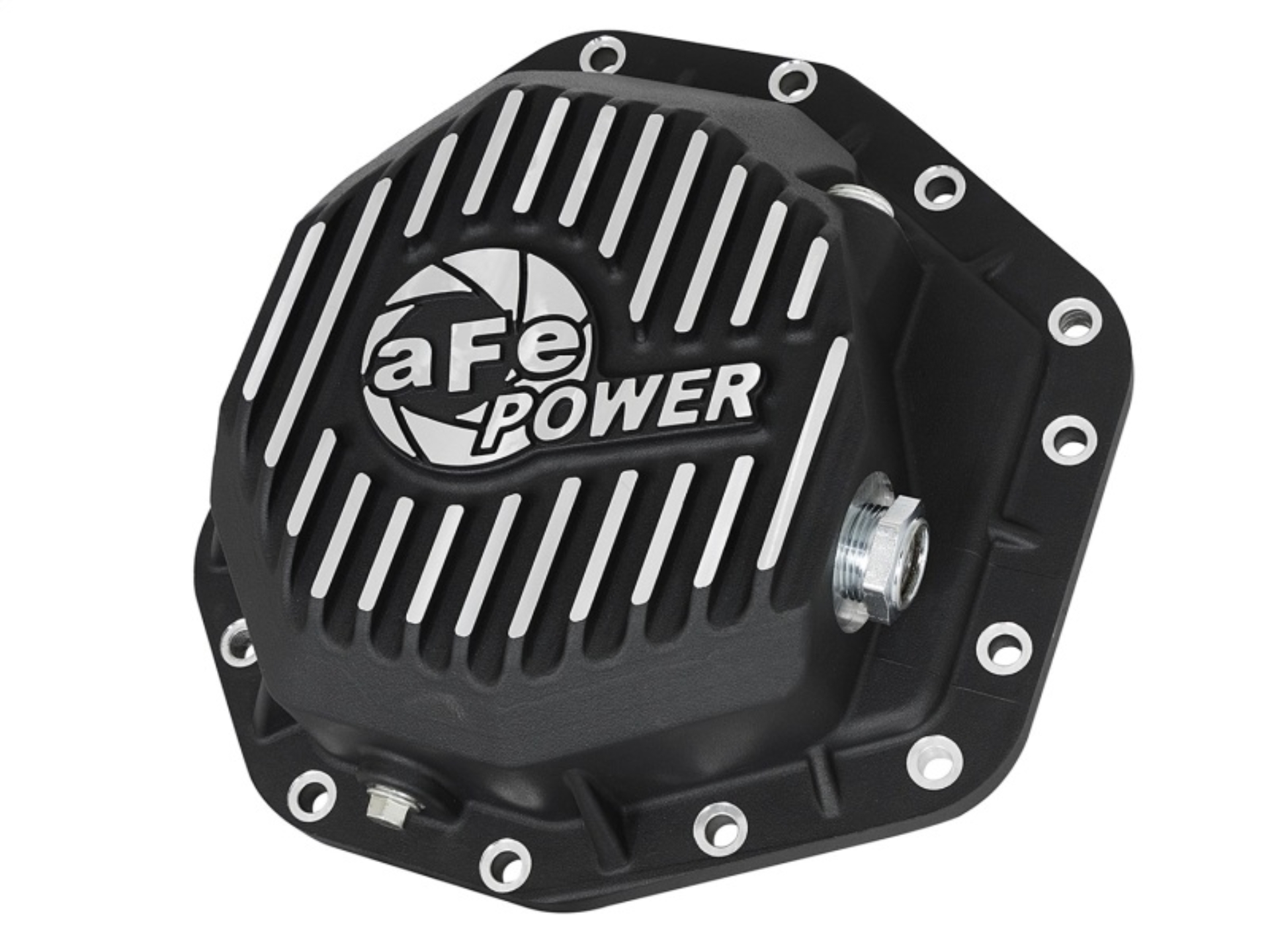 Picture of aFe Power Pro Ser Rear Diff Cover Black w/Mach Fins 2017 Ford Diesel Trucks V8-6.7L(td) Dana M275-14