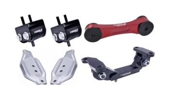 Picture of Torque Solution Engine/Trans Red Pitch Mount Kit w/ Mount Plates 02-14 Subaru WRX / 2004+ Subaru STi