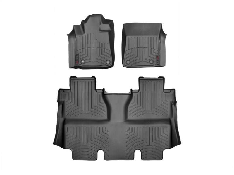 Picture of WeatherTech 14+ Toyota Tundra (Crewmax Only) Front and Rear Floorliners - Black