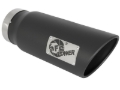 Picture of aFe Power MACH Force-Xp 5in In x 6in Out x 15in L Bolt-On 409 SS Exhaust Tip - Black