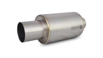 Picture of Vibrant Titanium Muffler w/Straight Cut Natural Tip 3in. Inlet / 3in. Outlet