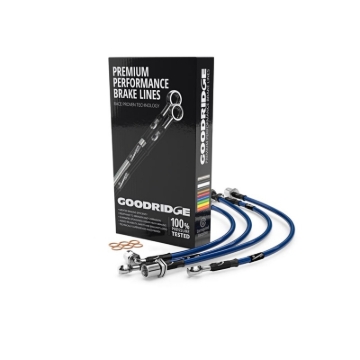 Picture of Goodridge 15-18 Ford Focus RS MK3 Phantom Stainless Steel Brake Line Kit - Electric Blue
