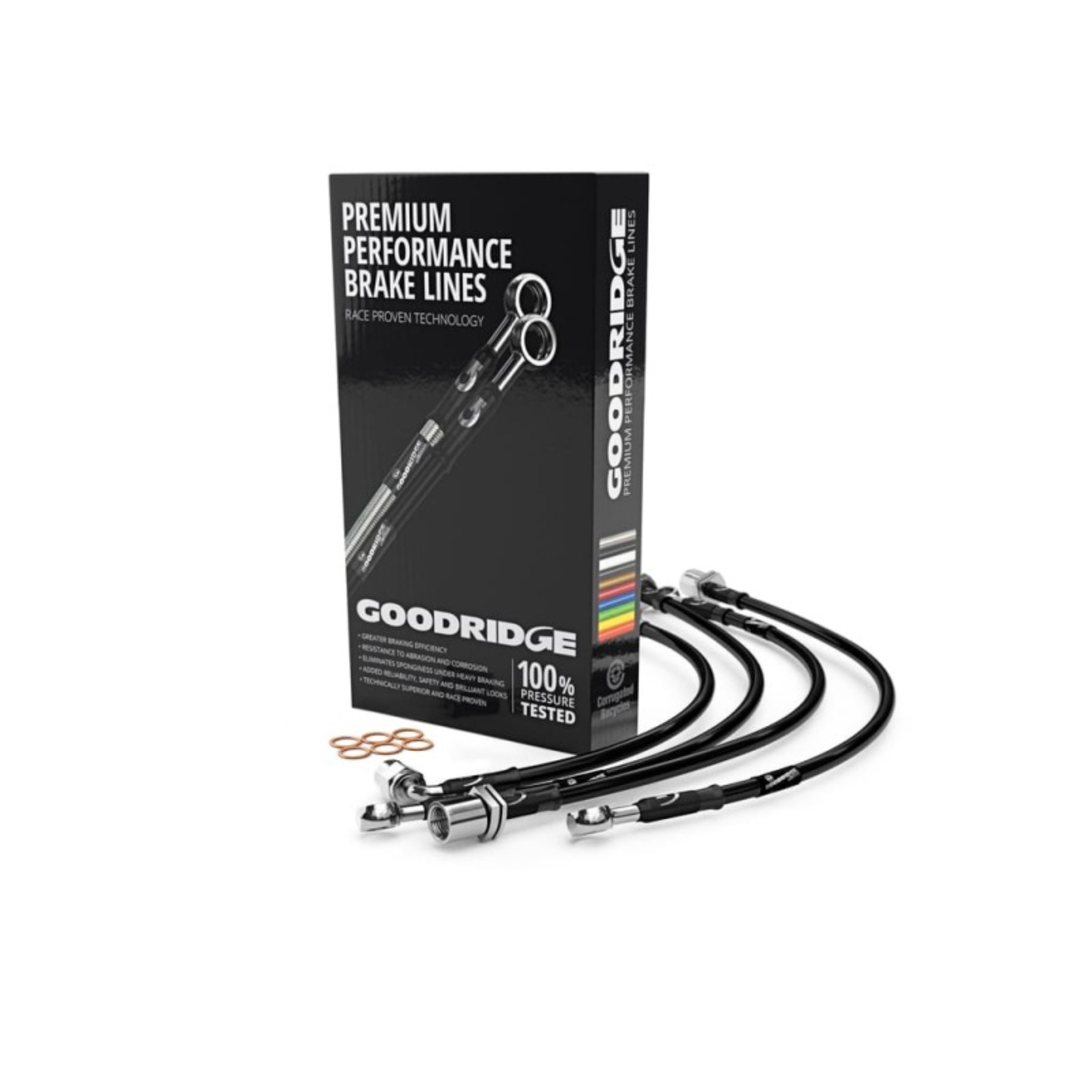 Picture of Goodridge 2016+ Ford Focus RS MK3 Phantom Stainless Steel Brake Lines