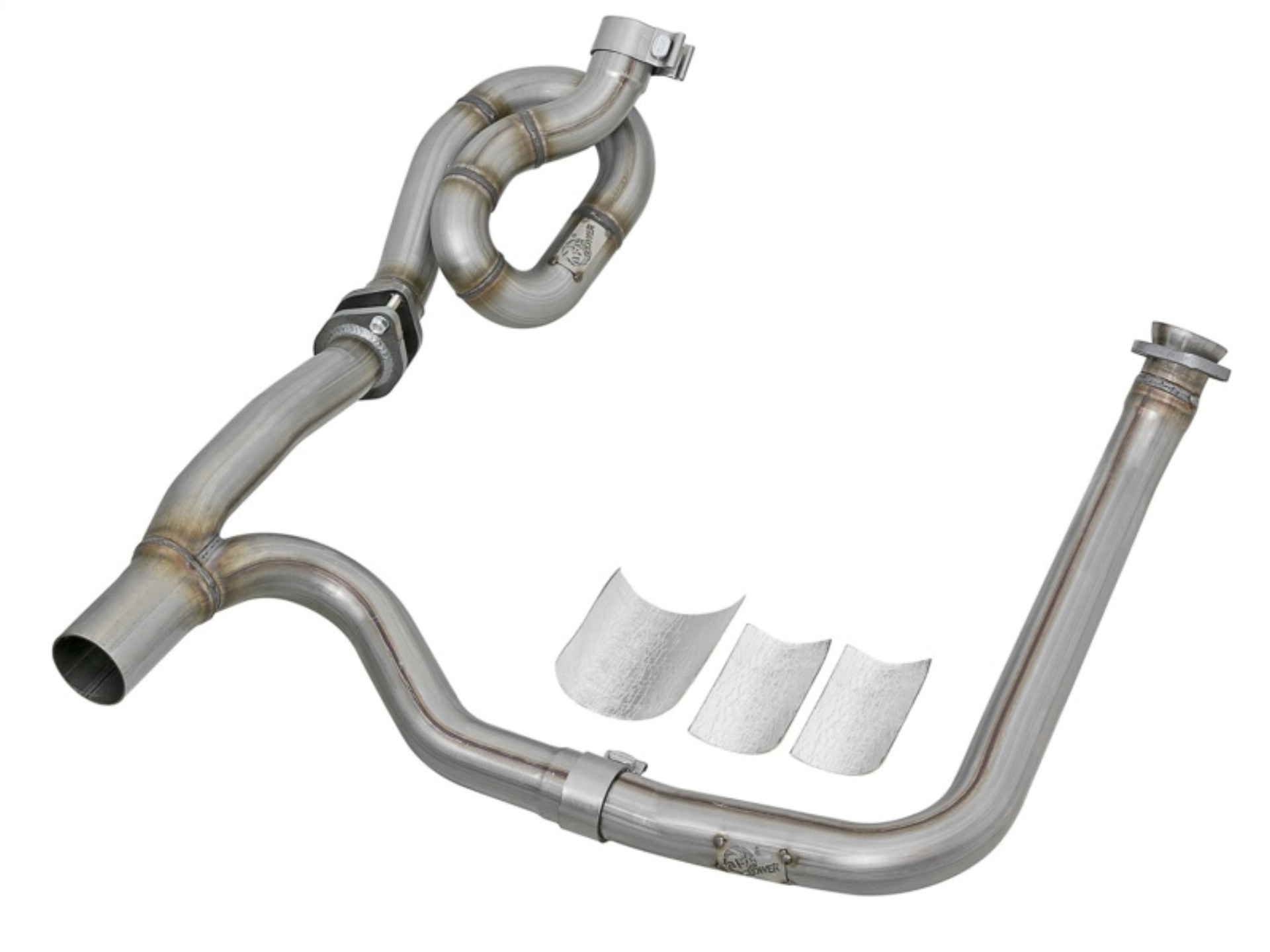 Picture of aFe POWER Twisted Steel Y-Pipe w/ Loop Relocation Pipe 12-18 Jeep Wrangler (JK) V6 3.6L