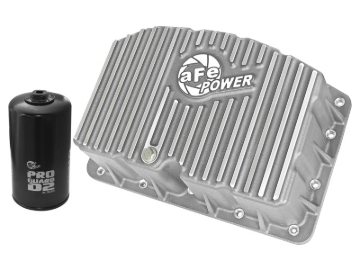 Picture of aFe Street Series Engine Oil Pan Raw w/ Machined Fins; 11-17 Ford Powerstroke V8-6.7L (td)