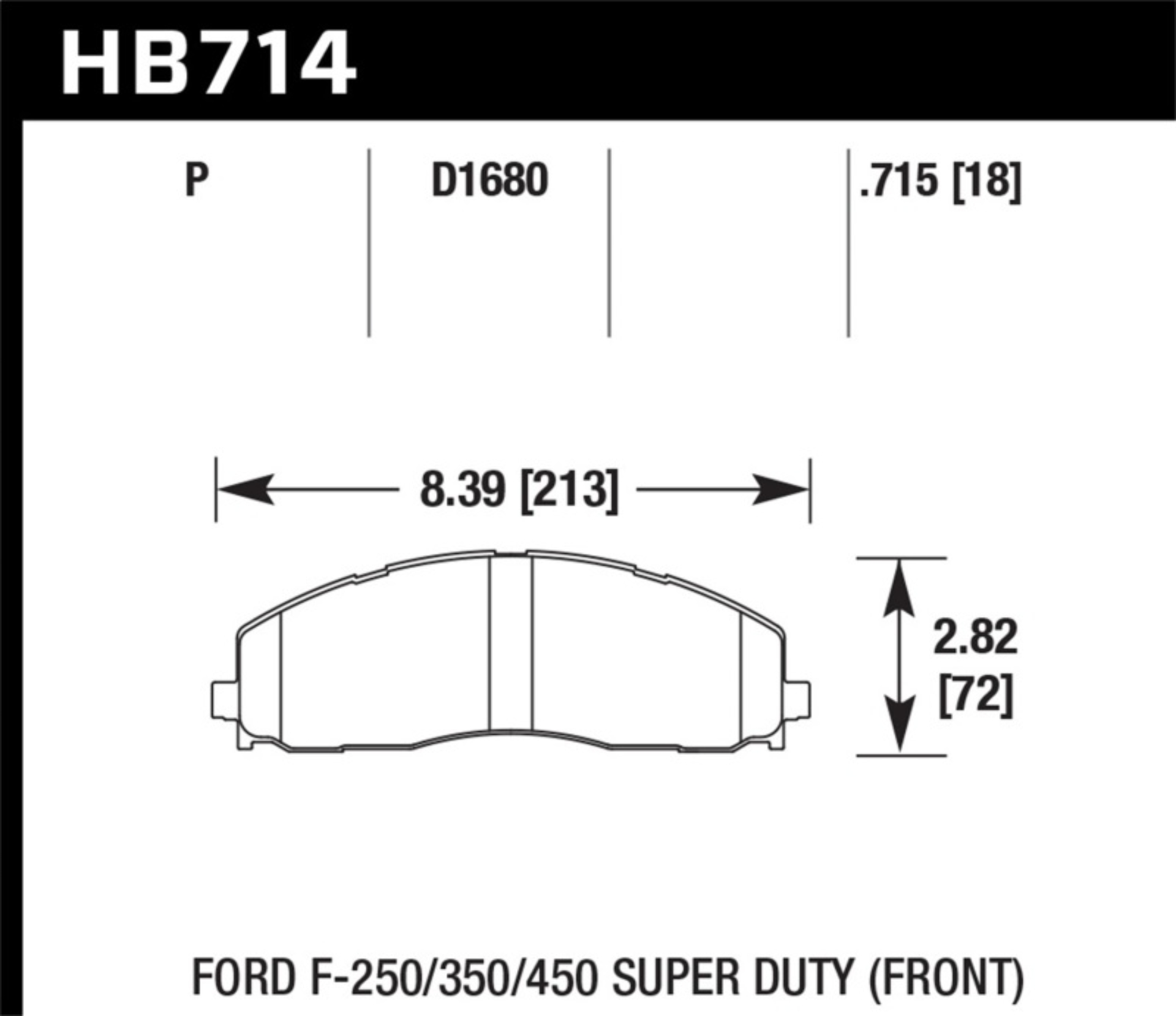 Picture of Hawk 2015 Ford F-250/350/450 Super Duty Front Brake Pads