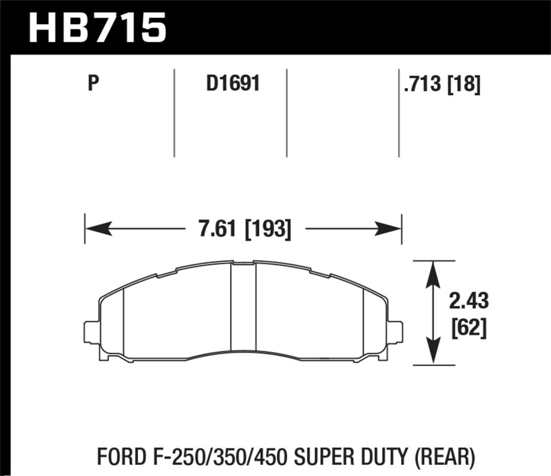 Picture of Hawk Performance HAWK Super Duty Brake Pad Sets - HB715P.713
