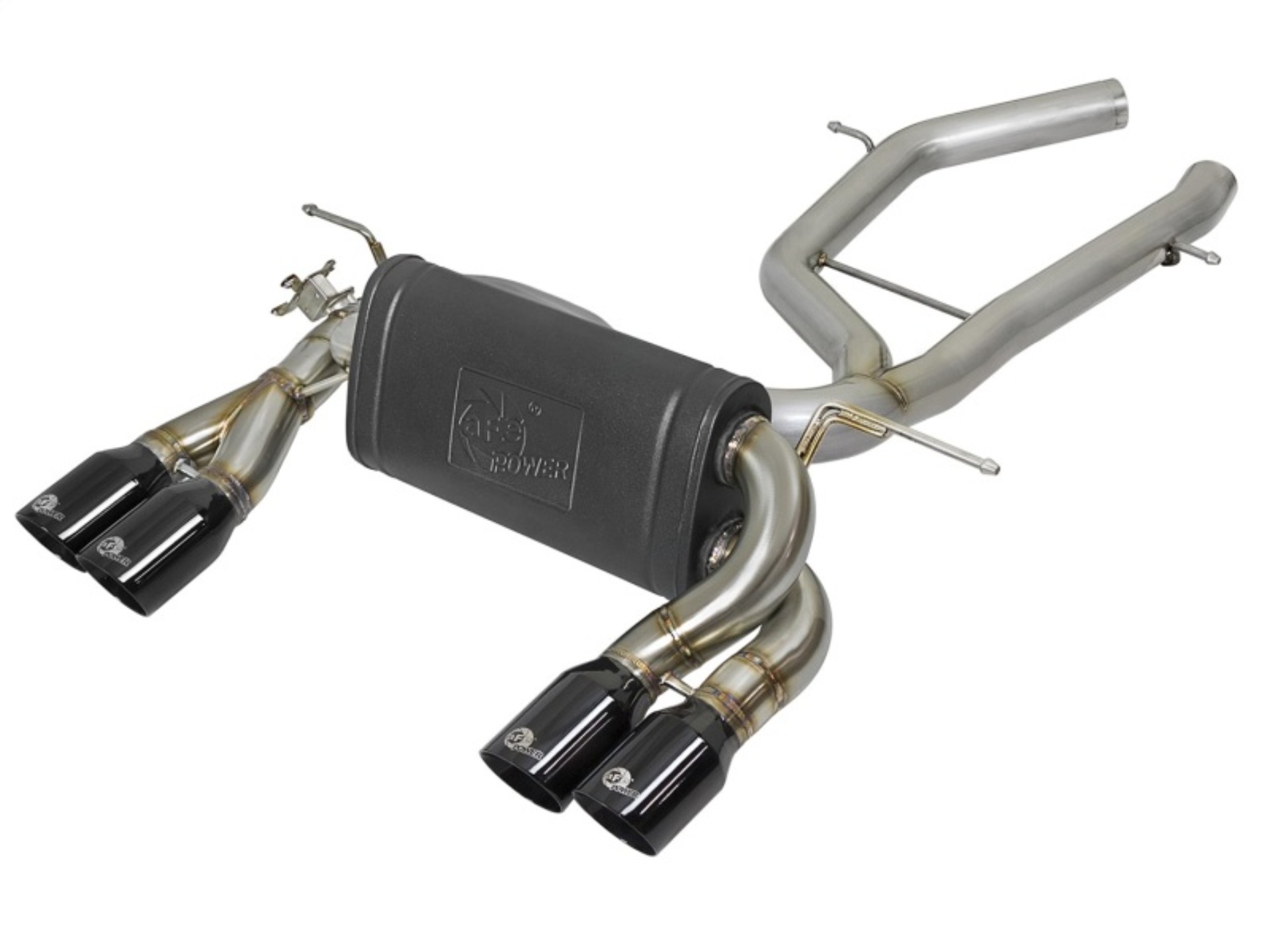 Picture of aFe MACH Force-Xp 2-1/2in SS Axle Back Exhaust w/Black Tips 15+ BMW M3/M4 (F80/F82) L6 3.0L (tt) S55