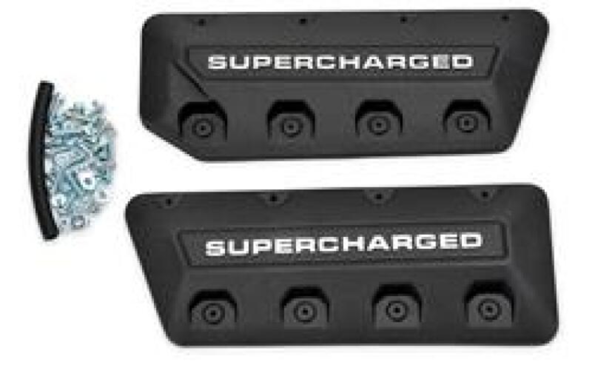 Picture of Edelbrock Supercharger Aluminum Coil Covers #41137 For 2015-17 Mustang GT 5.0L
