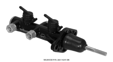 Picture of Wilwood Tandem Remote Master Cylinder - 7/8in Bore Black