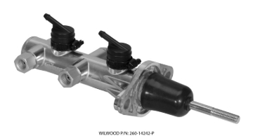 Picture of Wilwood Tandem Remote Master Cylinder - 15/16in Bore Ball Burnished