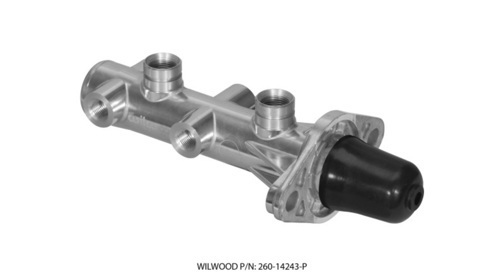 Picture of Wilwood Tandem Remote Master Cylinder - 1in Bore Ball Burnished