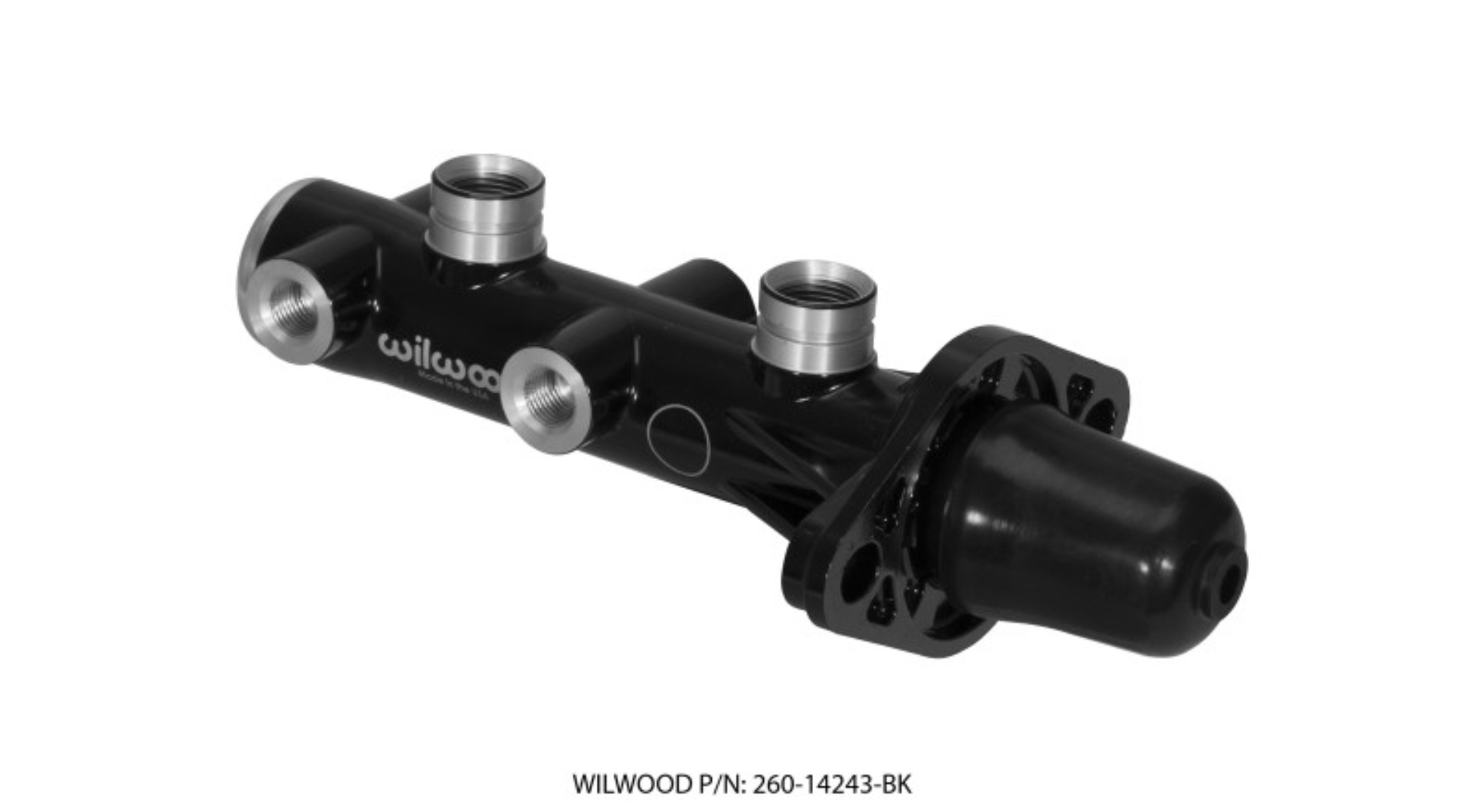 Picture of Wilwood Tandem Remote Master Cylinder - 1in Bore Black