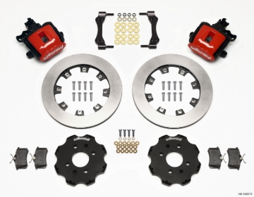 Picture of Wilwood Combination Parking Brake Rear Kit 12.19in Red Civic / Integra Disc 2.39 Hub Offset