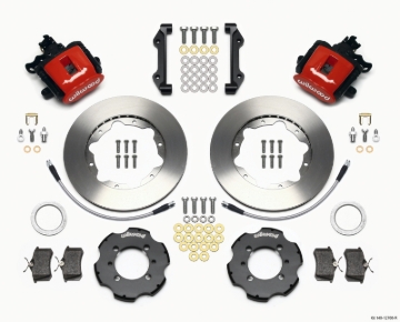 Picture of Wilwood Combination Parking Brake Rear Kit 11.00in Red 2012 Fiat 500 w/ Lines