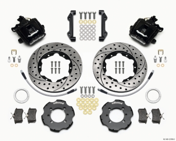 Picture of Wilwood Combination Parking Brake Rear Kit 11.00in Drilled 2012 Fiat 500 w/ Lines