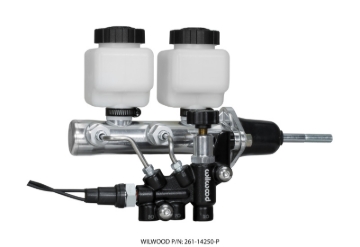 Picture of Wilwood Tandem Remote M/C Kit w L/H Bracket & Prop Valve - 15/16in Bore Ball Burnished-W/Pushrod