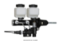 Picture of Wilwood Tandem Remote M/C Kit w L/H Bracket & Prop Valve - 7/8in Bore Black-W/Pushrod