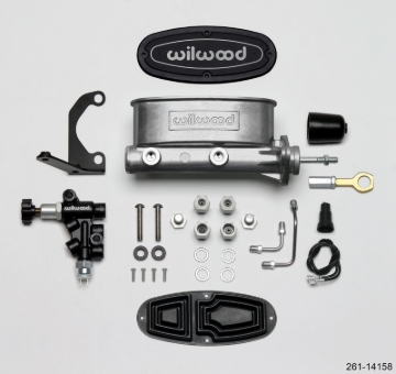 Picture of Wilwood HV Tandem M/C Kit w L/H Bracket & Prop Valve - 15/16in Bore-W/Pushrod - Early Mustang