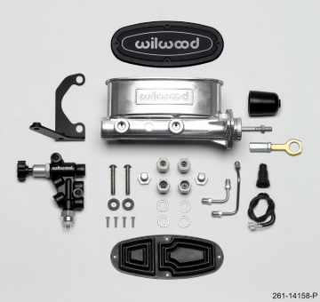 Picture of Wilwood HV Tandem M/C Kit w L/H Bracket & Prop Valve - 15/16in Bore Ball Burn.-W/Push