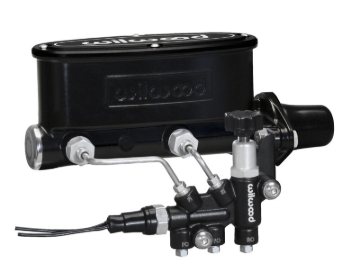 Picture of Wilwood HV Tandem M/C Kit w L/H Bracket & Prop Valve - 1 1/8in Bore Black