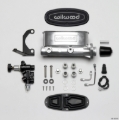 Picture of Wilwood HV Tandem M/C Kit w L/H Bracket & Prop Valve - 1 1/8in Bore Ball Burnished