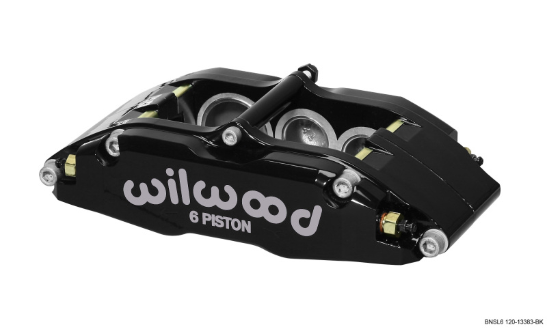 Picture of Wilwood Caliper-BNSL6-RH-Black 1.62/1.12/1.12in Pistons 1.10in Disc