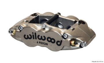 Picture of Wilwood Caliper-Narrow Superlite 6R-LH - Nickel 1.62/1.12/1.12in Pistons 1.10in Disc