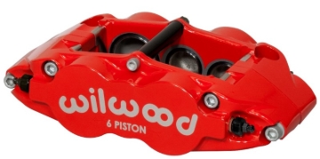 Picture of Wilwood Caliper-Narrow Superlite 6R-LH - Red 1.62/1.12/1.12in Pistons 1.10in Disc